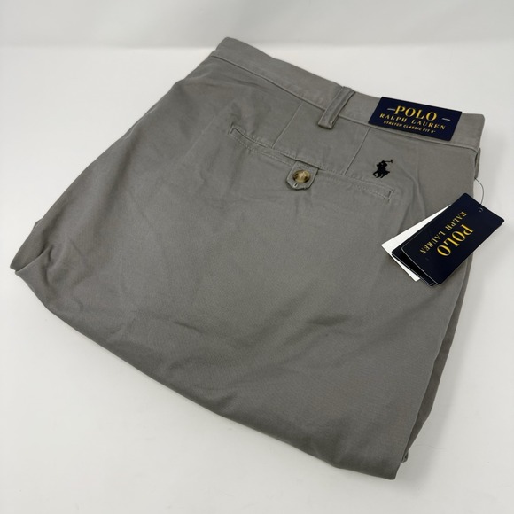 NWT Polo Ralph Lauren Stretch Classic Fit Grey Chino Men's Shorts 44B